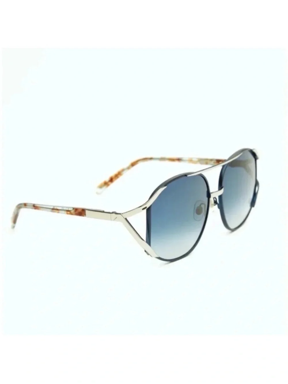 Wildfox Dynasty Aviator Sunglasses Blue Gradient Silver BNIB